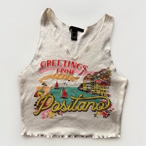Forever 21 Cropped Tank In Size S Graphic Tank Top‎